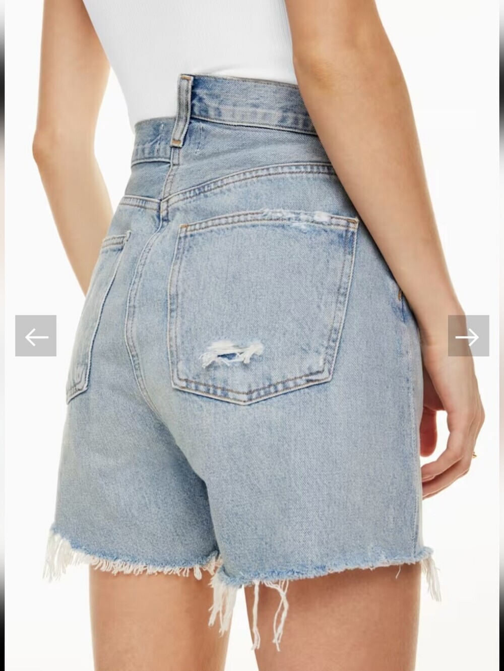AGOLDE Criss Cross Jean Short, Size: 24 - Picture 4 of 9